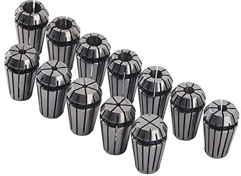 KIMISS 12Pcs ER16 Spring Collet Set for CNC Milling and Engraving Machines - Tooling for High Performance Workholding