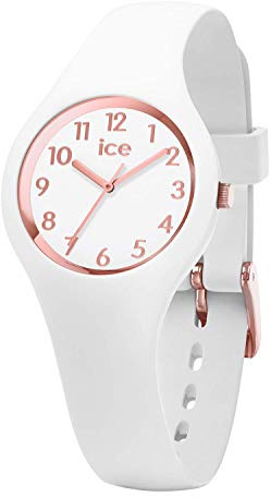 Ice-Watch - Ice Glam White Rose-Gold Numbers - Women's Wristwatch with Silicon Strap