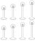 JFORYOU Bioflex Klar Lippenpiercing Labret Stecker Lippenring Tragus Helix Ohrring Piercing Ohrring 1.2mm 6mm 8mm 10mm 12mm
