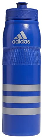adidas 750 ML (28 oz) Stadium Refillable Plastic Sport Water Bottle, Bold Blue/Silver Metallic, 25.4 Ounces