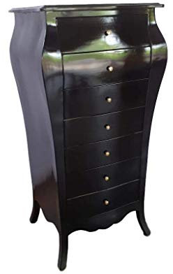 Antik Lüllmann Louis XIV. Louises - Cómoda (144 cm), diseño barroco, color negro