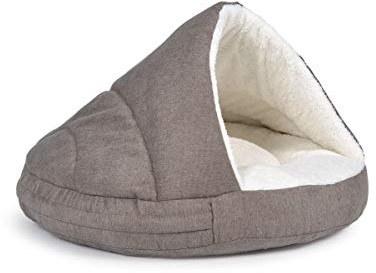 Hundehöhle außen schick, innen bequem, in Taupe Füllung Standard Größe 75x45