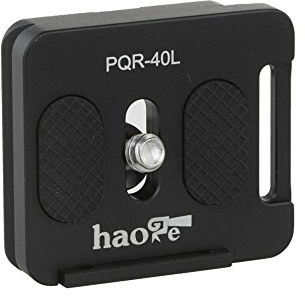 Haoge PQR-40L 40mm Universal Camera Quick Release Plate with Retractable Lip Flange for Arca Swiss Standard Tripod Ball Head Ballhead Clamp