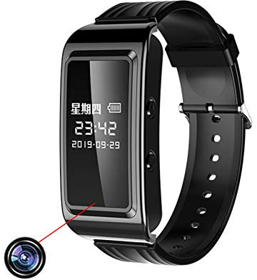 RNNTK Pulsera Inteligente HD Grabadora 1080P Cámara Espía Oculta Portátil,Prevención Evidencia De Un Crimen Grabación Reloj Deportivo,Cámara Espía Reuniones De Negocios,Evidencia Smartwa-Negro 8 GB…