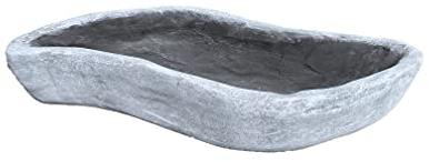Stone and Style Deko Grabschmuck Pflanzschale Welle groß Steinguss frostfest wetterfest