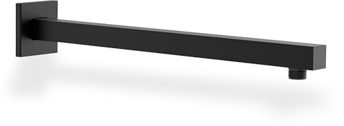 SANIDELL Brausearm (BL-AM-3-MS) Länge 40cm Wandarm Duscharm Eckig für Kopfbrause Regenduschkopf Wandmontage Duschkopfarm, Matt Schwarz