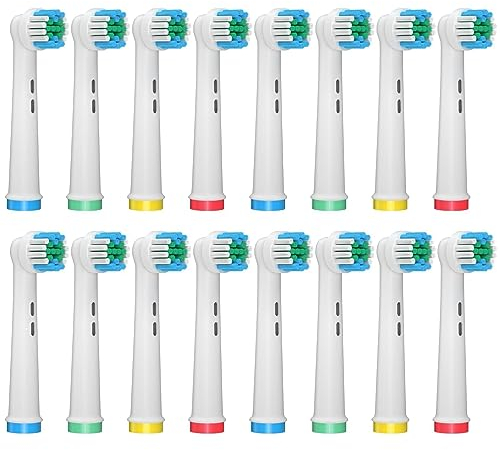 AnjoCare Têtes de Brosse de Rechange Compatible avec Oral B, 16 Brossette de Rechange pour Oral-b,Têtes de Brosse Precision pour Pro Smart Vitality Genius Triumph Teen Kids