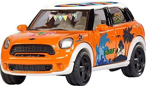 siku 6507, Bastelset Style my siku, MINI Countryman Summer, Spielzeug-Auto, Metall/Kunststoff, Orange, Inkl. Stickerbogen zur individuellen Gestaltung, Türen zum Öffnen
