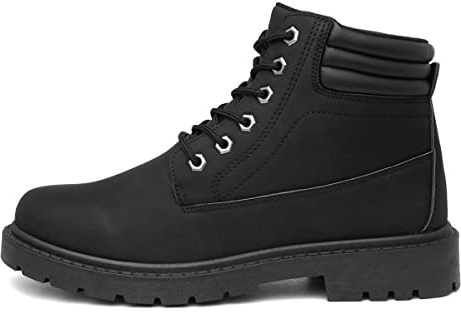 Urban Territory Bill Mens Black Lace Up Boot - Size 6 UK - Black
