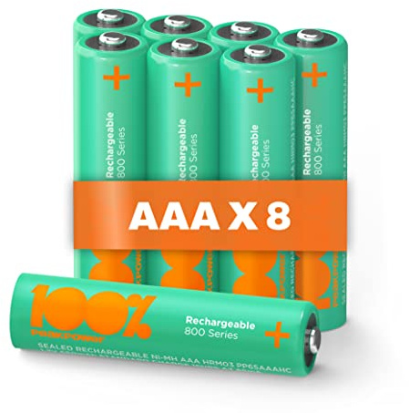 PeakPower Solar Akku AAA NiMH | 8 Stück AAA Akku für Solarlampen | Wiederaufladbare Batterien AAA 650mAh 1,2V, ideal für Solarleuchten, Solarbrunnen etc.