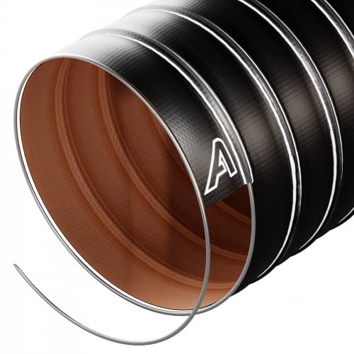 76mm Black Silicone Air Ducting 1 Metre