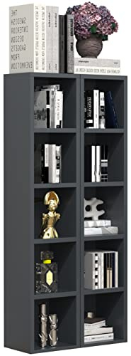 VCM Holz CD DVD Stand Aufbewahrung Standregal Bücherregal Deko Regal Megosa S