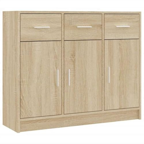 vidaXL Aparador de Madera de ingeniería Color Roble Sonoma 91x28x75 cm