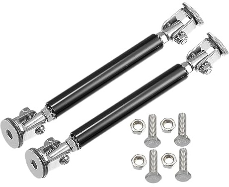 ACROPIX 3-5 75mm Car Front Bumper Lip Splitter Strut Rod Black - 2 Pcs | 1 Pair, Aluminum Alloy, Universal, Tie Bars Splitter Support Rods