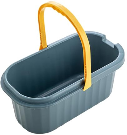 Cubo For Fregona Con Ruedas, Cubo De Plástico For Fregona De 10 L (2,6 Galones), Uso En Seco Y Húmedo, Mango Cómodo Y Duradero, Apto For Limpieza De Casa, Camping Y Viajes En Vehículos Recreativos ( C