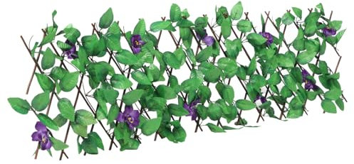 PRETYZOOM Künstliche Blätter Heckenpaneele Spalier Erweiterbare Gefälschte Wandpflanzendekoration Für Gartenhof Pvc-material Grünpflanzen