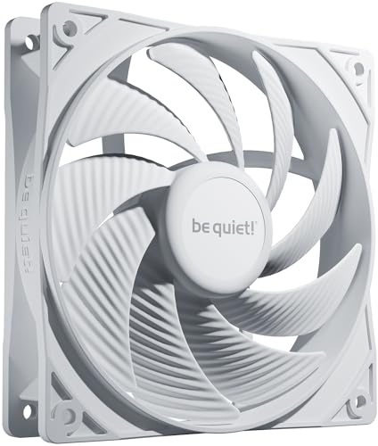be quiet! Pure Wings 3 120mm PWM high-speed White ventilateur, moteur innovant en boucle fermée qui maintient une vitesse de rotation constante, vitesse de pointe élevée, faible régime minimum