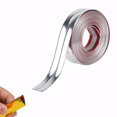 3M Moulure murale autocollante – Bordure d'angle flexible – Protection d'angle autocollante – Argent vif (4 cm)