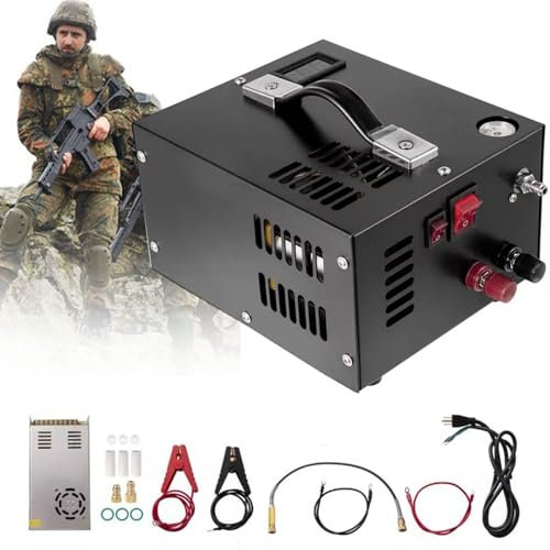 PCP Air Rifle Pump30MPa,Portable PCP Air Compressor 12V DC, PCP Compressor 4500 Psi, Paintball Air Compressor,110V/220V AC, Pump Scuba Tank Compressor Pump
