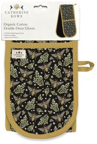 Double Oven Gloves Catherine Rowe Honey Bee - Luxury Organic Cotton