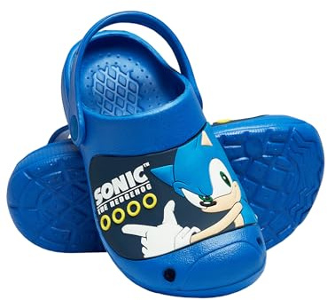 Sonic The Hedgehog Pojkars Träskor | Sonic Skor | Pojkar Träskor och Mules | Sommarsandaler | Officiell Sonic Merchandise | Blå 29