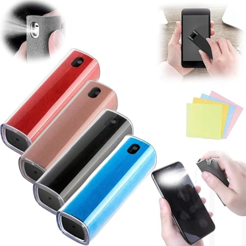 Lot de 4 nettoyeurs d'écran tout-en-un en spray et lingettes nettoyantes d'écran, nettoyant d'écran tout-en-un pour téléphone, TV, ordinateur portable (B)