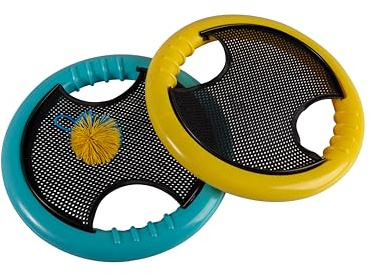 ALBI Bounce Ball, Handtrampolin Set, Schildkröt Ogo Sport Set, 2 Softdiscs, 1 Ball, Standardgrösse, der beliebte Spiel-Klassiker, Spiel im Freien,