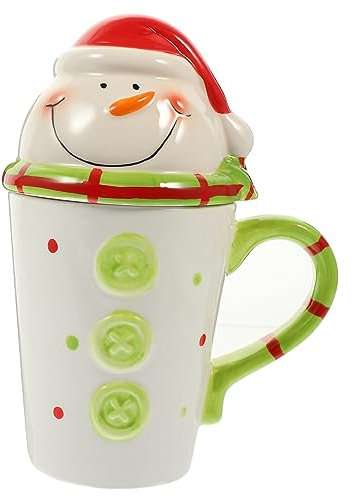 LABRIMP Keramikbecher Mit Griffdesign Dekorativer Wasserbecher Handwasserbecher Cartoon-milchbecher Hause Und Bürogebrauch