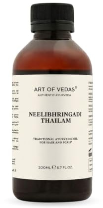 Neelibhringadi Thailam 200ML – Traditionelles Ayurvedisches Öl für die Haarpflege, Natürliche Pflege nach Ayurveda, Ayurvedisches Öl zur Förderung von gesunden, glänzenden Haaren