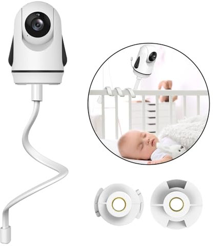 Lonnky Soporte para monitor de bebé, compatibilidad con tornillos de 1/4 pulgadas, compatible con HelloBaby, Babystar, Vtech, Nanit, Motorola, estabilidad segura, flexibilidad ajustable, construcción