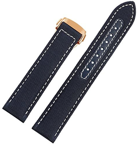KLVN Uhrenarmband für Omega 300 Stoff Leder Aqua Terra 150 Cupuncture Needle Captain Gewebtes Nylon-Leinen-Uhrenarmband 19 mm 20 mm 21 mm 2 mm Uhrenarmbänder, 20 mm, Achat