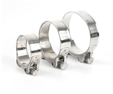 KSeSii 304 Stainless Steel Strengthens The Clamp Hose Clamp Circular Air Water Pipe Fuel Hose Clips of Water Pipe Clamps(188mm-200mm(1pcs))
