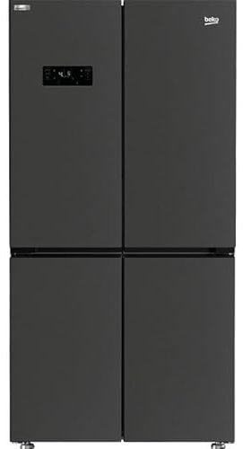 Beko American Fridge Freezer - Black Steel - E Rated
