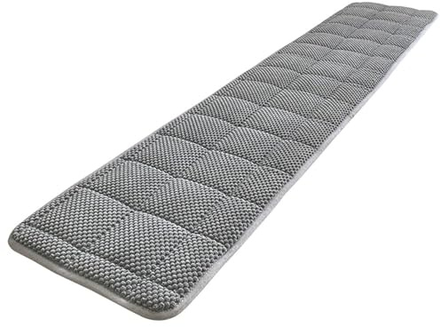 PLCIVSA Bankauflage Sitzkissen Outdoor Polster fur Banke Kissen Bank Bankpolster Stuhlkissen Gartenbank Auflage Outdoor Waschbar rutschfeste(Gray,40 x 180cm)