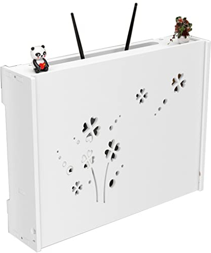 HGBYUCT Förvaringslåda för Wi-FI-router, säkringshölje, routerhylla, routerförvaringslåda, routerförvaringslåda, TV-box för nedre raden, rankbox