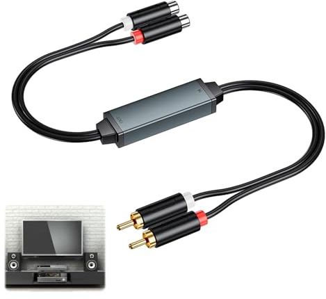 Ground Loop Isolator,Ground Loop Noise Isolator,RCA noise filter for Car Audio/Home Stereo System with RCA Audio Cable