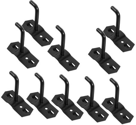 QUMIIRITY 10Pcs Square Hole Pegboard Hooks Heavy Duty Wall Display Brackets Shop Shelf Hangers for Retail Storage and Tool Organization