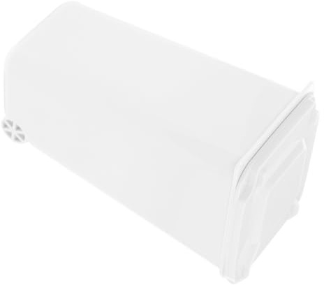 UKCOCO Petite Poubelle de Bureau Blanche en PP Compacte Couvercle, Corbeille à Papier Décorative pour Organiser Petits Objets sur Bureau ou Table Basse