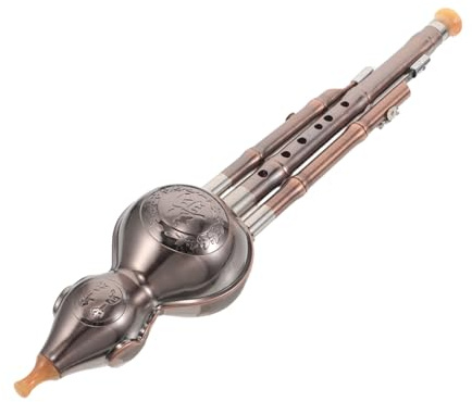 ULTECHNOVO Kupferbeschichtete Chinesische Hulusi Flöte B Traditionelles Dreiton-gourdinstrument für Anfänger und Studenten Hochwertige Cucurbit-flöte für Musikpraxis und Unterricht