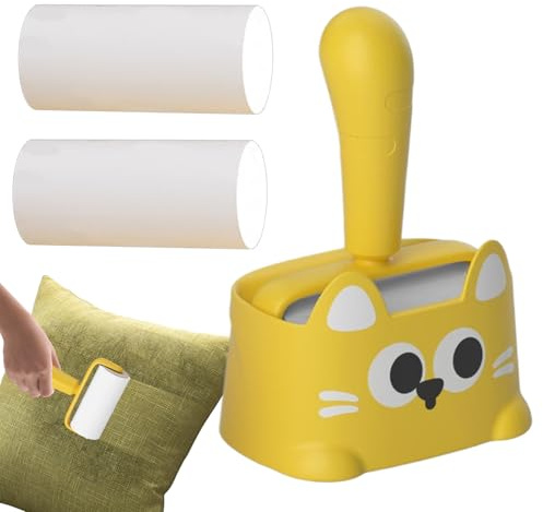 Rodillo Quitapelusas | Productos de Limpieza Reutilizables con Recambios,Rodillo Quitapelusas Pegajoso para Pelo De Mascotas | para Sofá Alfombra Ropa Tapicería Muebles Asiento De