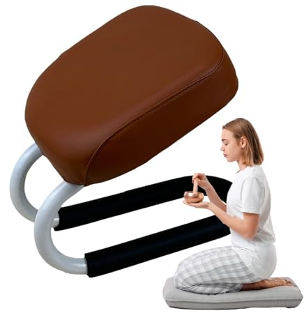 Panca ergonomica da meditazione, seduta di supporto confortevole, sgabello da 11,02 pollici con funzione pieghevole, stabilità in ginocchio, mobili Zen con stile, accessorio per la preghiera per la ca