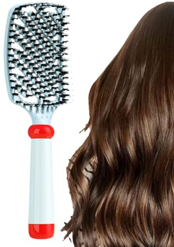 Cepillo de Cabello de Cerdas Peine Alisador Anti Estático