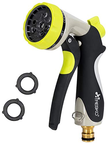 TRESKO Pistola da Giardino Premium 10 Funzioni | Per Tutti i Tipi Di Tubi da Giardino |Pistola a Spruzzo | Lancia Da Giardino | Ugello a Spruzzo | Con Funzione di Bloccaggio