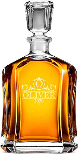 Cadeau pour le petit ami, Carafe Whisky Personnalisée, Taille 700ml