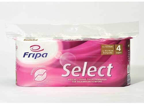 48 Toilettenpapier 4-lagig, Select hochweiß, 160 Blatt pro Rolle