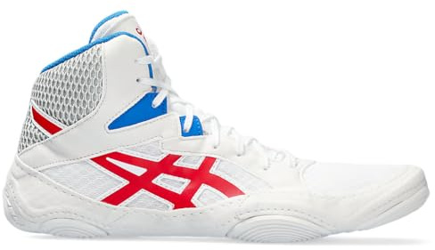 ASICS Men's Snapdown 3 Wrestling Shoes, White/Classic Red, 13 UK