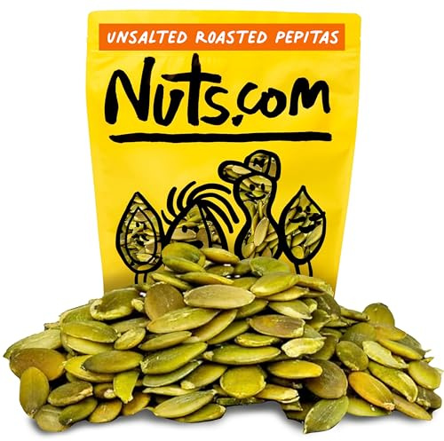 Nuts.com – Roasted Pepitas – 2 Lb Bag, Unsalted No Shell Pumpkin Seeds, Healthy Snack for Adults & Kids, Rich in Protein, Fiber & Calcium – Keto Friendly, Vegan, Gluten-Free & Kosher Pareve