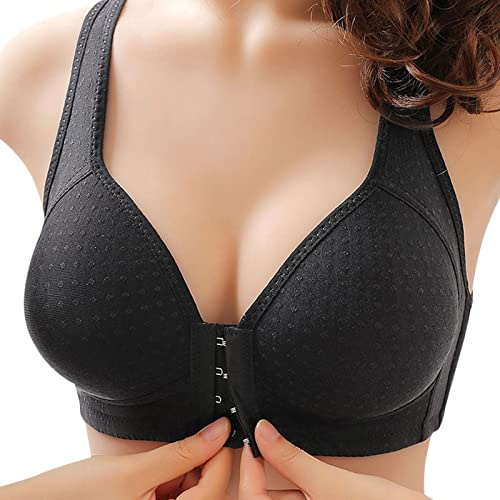 Soutien Gorge Rouge Ouvert Devant, À Fermeture Avant sans Couture Lingerie, Soft Push-Up 1pc, Oversize Loisirs Sports Bra, Pas Cher Yogo Bustier, pour Femmes Sexy Chic Brassière