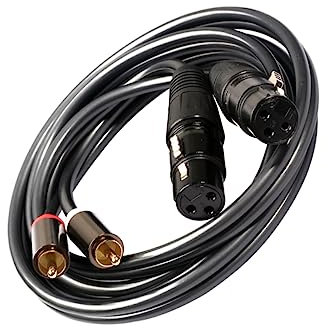 CAXUSD 1.5m Dual Xlr-male Audio Patchkabel Hochleistungs-signalübertragung Mit Zwei Xlr-männchen Für Heimkino Und Hi-fi-systeme Mehrfach Geschirmt Für Störungsfreien Robustes Design