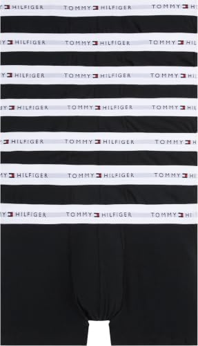 Tommy Hilfiger Calzoncillos bóxer Hombre Pack de 7 Trunks con Logotipo en la Cintura